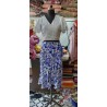 Puff Sleeves Blouse with Western Skirt