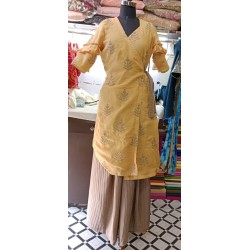 Indo Western Kurta with Wide Leg Plazo